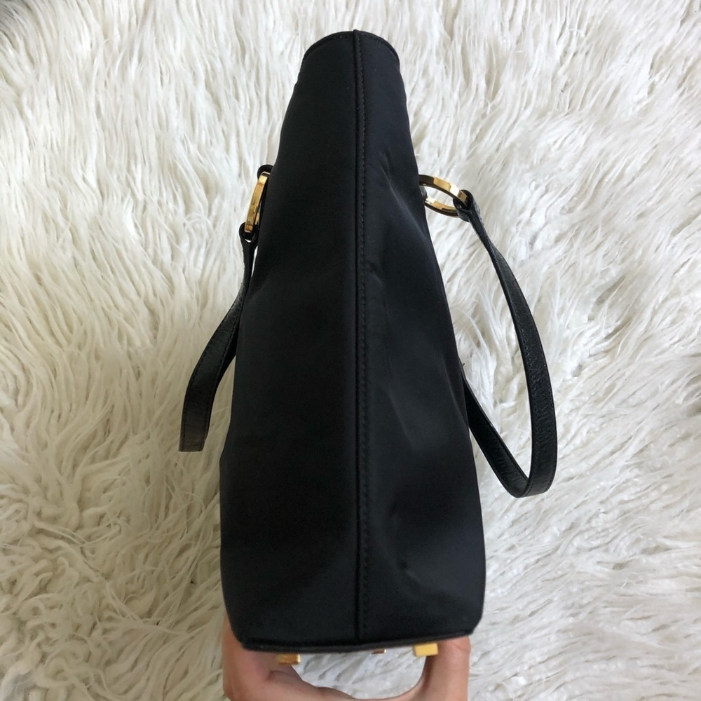 Kate Spade New York Black Nylon Gold Hardware Mini Top Handle Tote Bag EUC OS - Picture 4 of 13